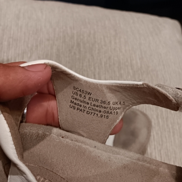 Aetrex White Braided Sandals Sz 6.5 - Picture 2 of 5